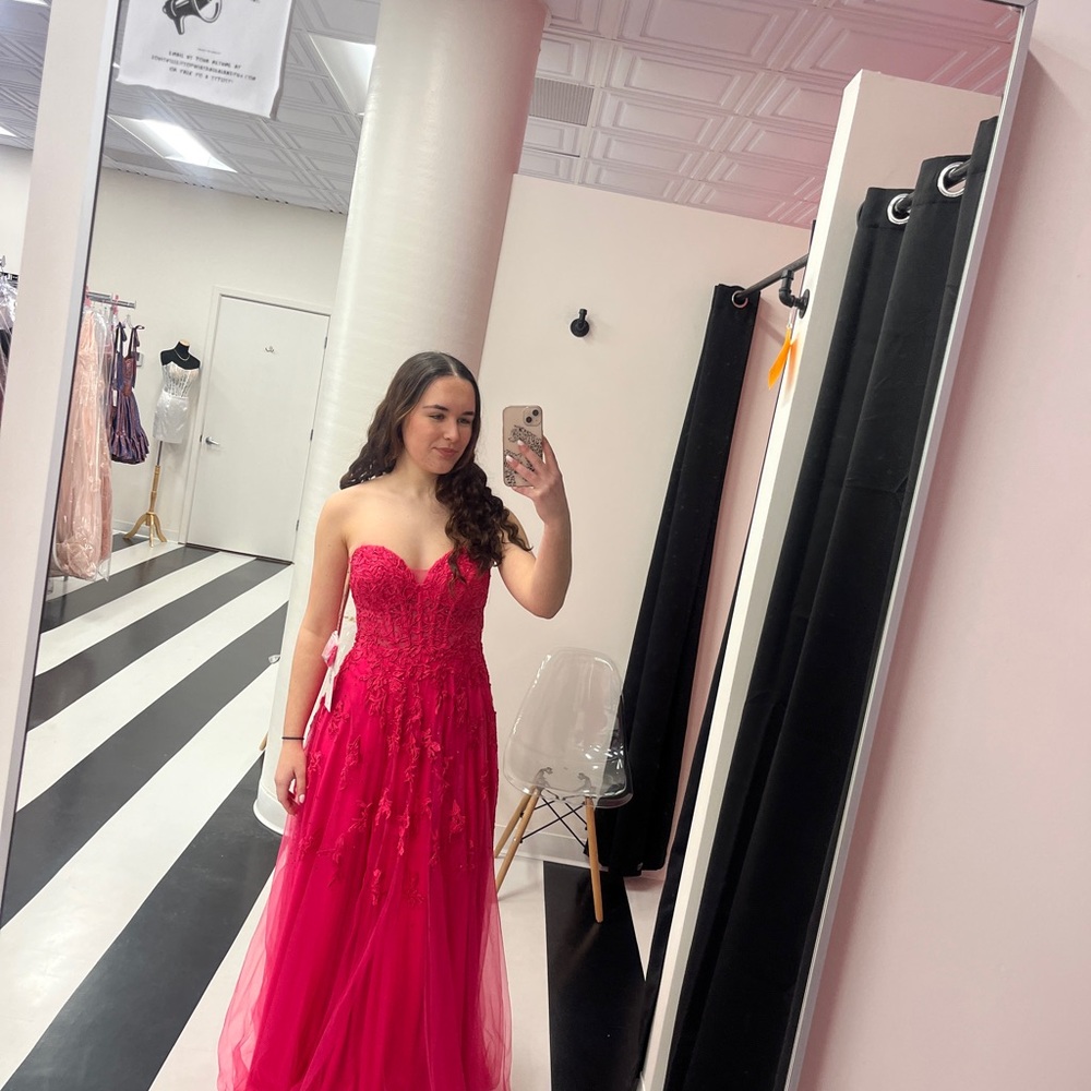 Faviana Glamour Vibrant Pink Dress